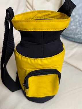 Yellow and Black Crossbody Bottle Bag (Water Bottle Not Included)